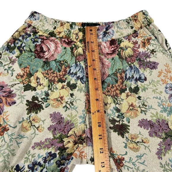 Vintage Guapi Floral Tapestry Mid Rise Frayed Edge Cargo Trouser Pants Size 30 - Picture 13 of 16